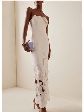 LEO LIN Rayna Crepe Strapless Dress
Vanilla